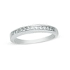 Thumbnail Image 1 of Cubic Zirconia Slant Row Band in Sterling Silver - Size 6