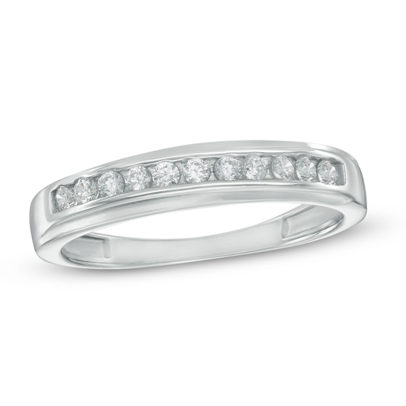Main Image 1 of Cubic Zirconia Band in Sterling Silver - Size 5