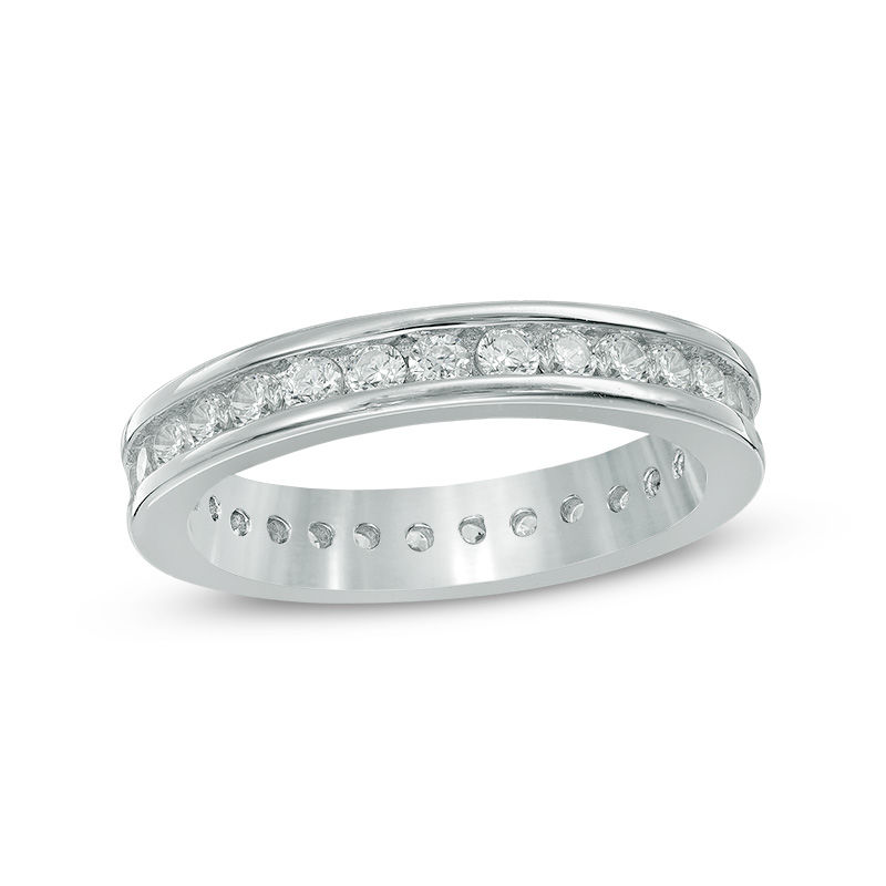 Child's Cubic Zirconia Eternity Band in Sterling Silver - Size 1