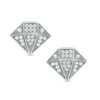 Thumbnail Image 1 of Cubic Zirconia Diamond-Shaped Stud Earrings in Sterling Silver