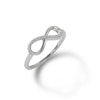 Thumbnail Image 1 of Cubic Zirconia Sideways Infinity Ring in Solid Sterling Silver
