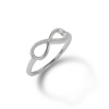 Thumbnail Image 2 of Cubic Zirconia Sideways Infinity Ring in Solid Sterling Silver
