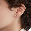 Thumbnail Image 3 of Cubic Zirconia Leaf Stud Earrings in 10K Gold