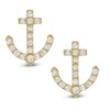 Thumbnail Image 1 of Cubic Zirconia Anchor Stud Earrings in 10K Gold