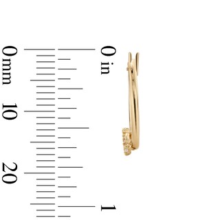 Cubic Zirconia Infinity Hoop Earrings in 10K Gold