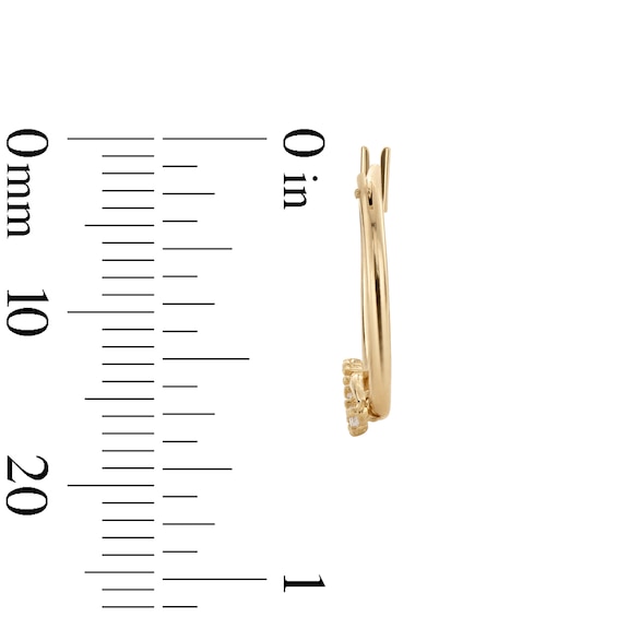 Cubic Zirconia Infinity Hoop Earrings in 10K Gold