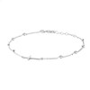 Thumbnail Image 1 of Made in Italy Cross Anklet in Sterling Silver - 10"