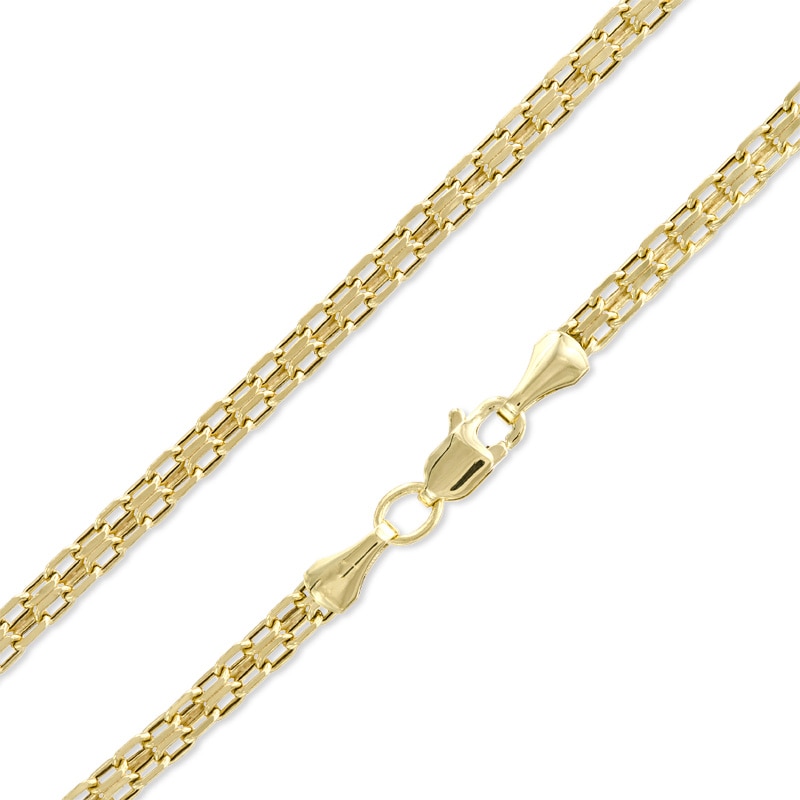 050 Gauge Bismark Chain Bracelet in 10K Gold - 7.5"