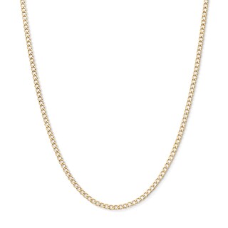 10K Hollow Gold Curb Chain - 20"