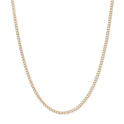 10K Hollow Gold Curb Chain - 20"