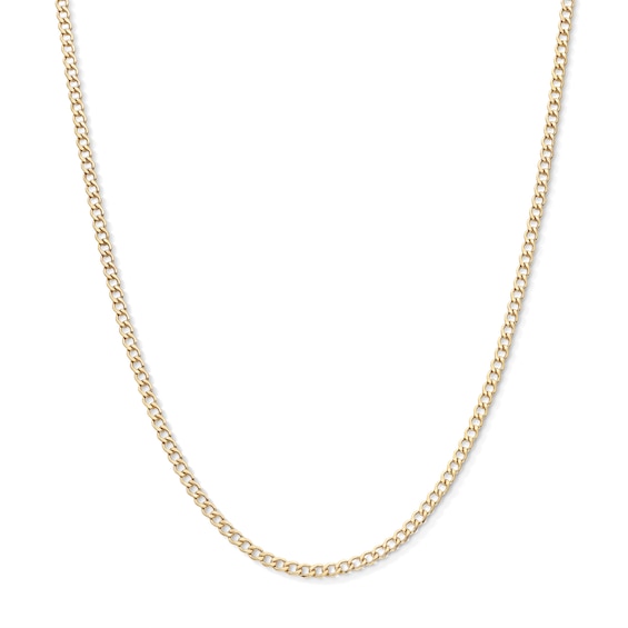 10K Hollow Gold Curb Chain - 20"