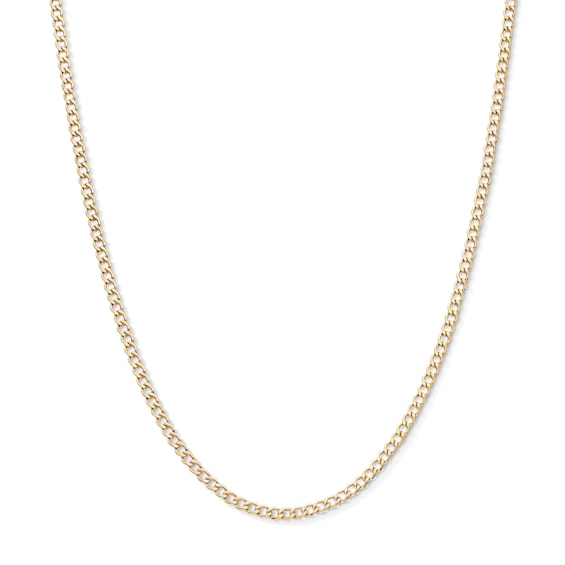 10K Hollow Gold Curb Chain