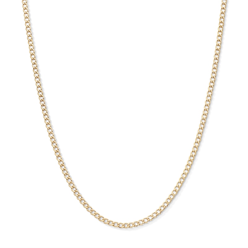 10K Hollow Gold Curb Chain - 20"