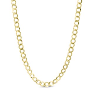 10K Gold 100 Gauge Curb Chain Necklace