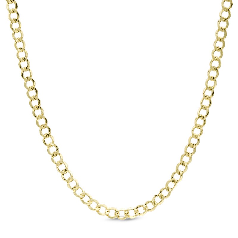 Main Image 1 of 10K Gold 100 Gauge Curb Chain Necklace - 22"