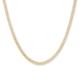 060 Gauge Curb Chain Necklace in 10K Hollow Gold - 18&quot;
