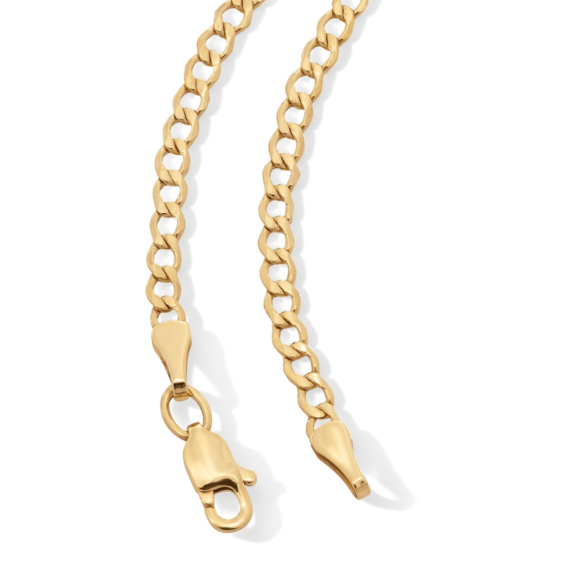 Main Image 4 of 10K Hollow Gold Curb Chain - 18"