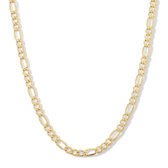 10K Hollow Gold Figaro Chain