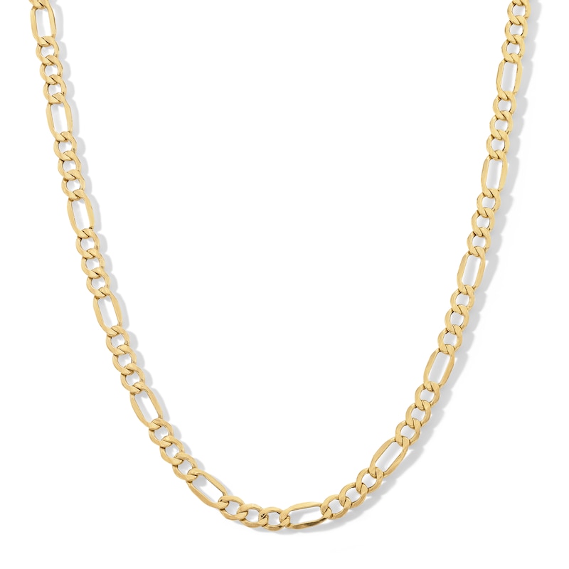 10K Hollow Gold Figaro Chain - 24"