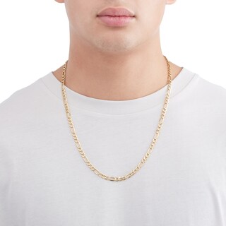 10K Hollow Gold Figaro Chain