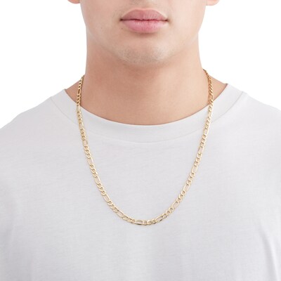 10K Hollow Gold Figaro Chain