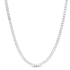 10K Solid White Gold Curb Chain Necklace - 20"