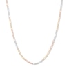 Thumbnail Image 0 of 10K Hollow Tri-Tone Gold Figaro Chain - 18"