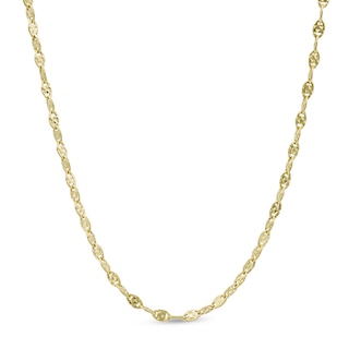 10K Gold 050 Gauge Valentino Chain Necklace - 18"