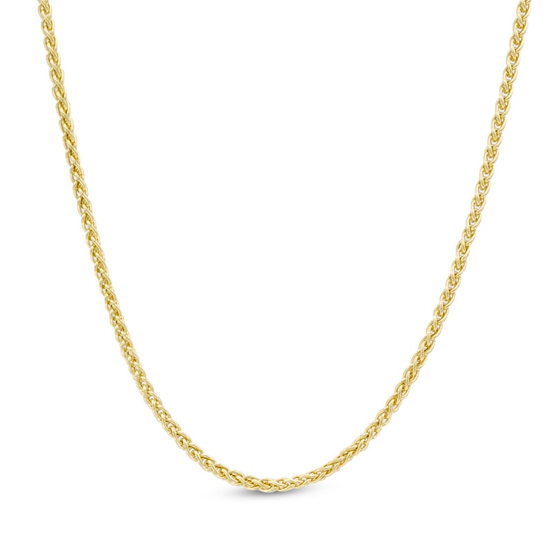 10K Gold Gauge Wheat Chain Necklace