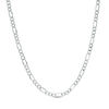 10K White Gold 080 Gauge Figaro Chain Necklace - 18"