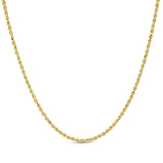 012 Gauge Rope Chain Necklace in 10K Gold - 24"