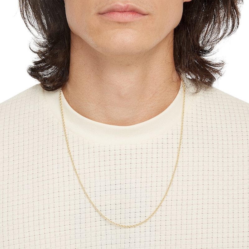 10K Hollow Gold Rope Chain - 24"