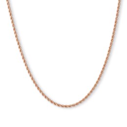 012 Gauge Rope Chain Necklace in 14K Rose Gold - 18&quot;