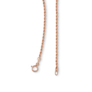 012 Gauge Rope Chain Necklace in 14K Rose Gold - 18"