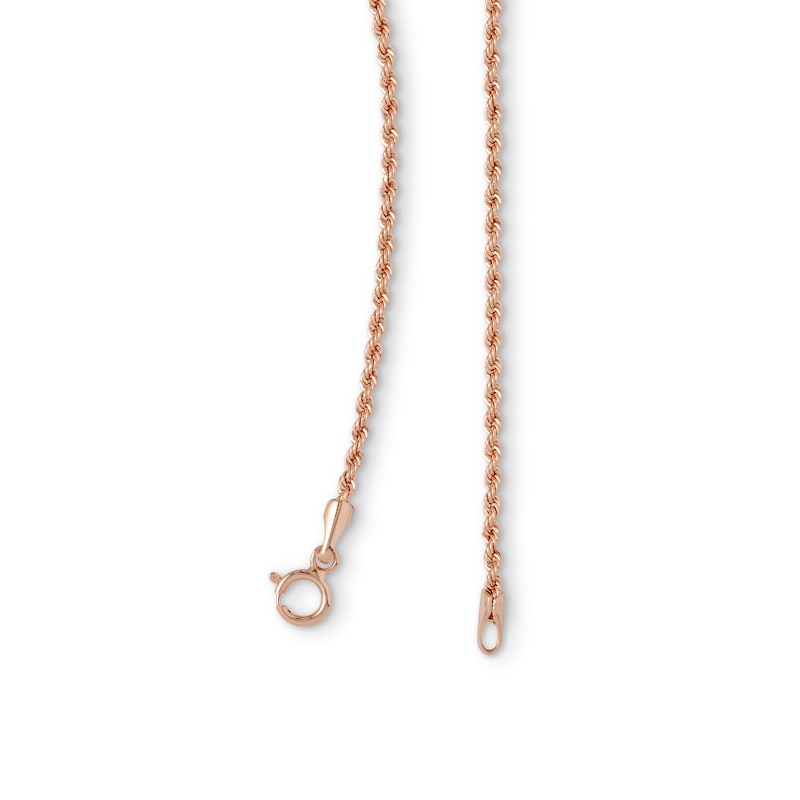 012 Gauge Rope Chain Necklace in 14K Rose Gold - 18"