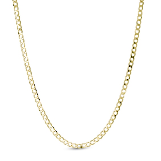 14K Gold 060 Gauge Curb Chain Necklace - 20"