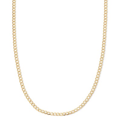 14K Solid Gold Curb Chain - 18"
