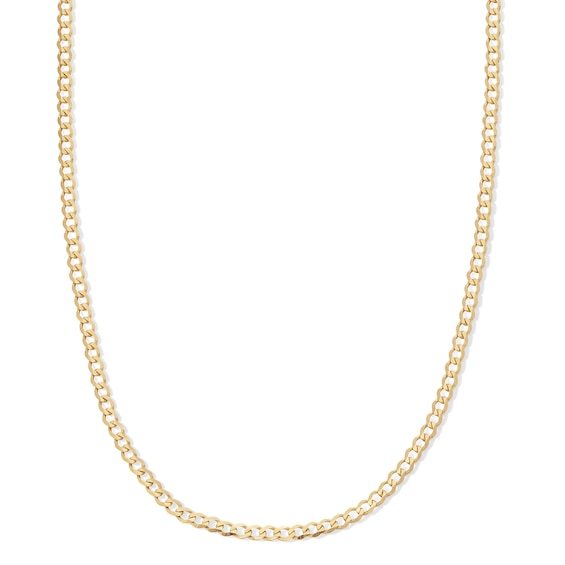 14K Solid Gold Curb Chain - 18"