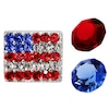 Thumbnail Image 1 of Floating Lockets Red White and Blue Crystal USA Flag Charm in White Brass with Crystal Solitaires