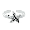 Thumbnail Image 1 of Textured Starfish Toe Ring in Sterling Silver