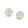 Thumbnail Image 1 of 6mm Cubic Zirconia Frame Stud Earrings in 14K Gold