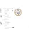 Thumbnail Image 4 of 6mm Cubic Zirconia Frame Stud Earrings in 14K Gold