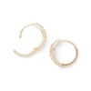 Thumbnail Image 1 of Cubic Zirconia Twisted Huggie Hoop Earrings in 14K Gold