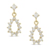 Thumbnail Image 1 of Cubic Zirconia Teardrop Earrings in 14K Gold