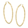 Thumbnail Image 1 of Diamond-Cut Twist Hoop Earrings in 14K Gold