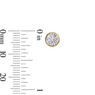 6mm Cubic Zirconia Solitaire Stud Earrings in 14K Gold