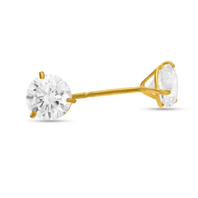 5mm Cubic Zirconia Solitaire Stud Earrings in 14K Gold | Banter 5mm Cubic Zirconia Solitaire Stud Earrings in 14K Gold | Banter