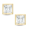 Thumbnail Image 1 of 14K Gold CZ Princess-Cut Frame Studs