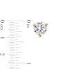 Thumbnail Image 3 of 4mm Cubic Zirconia Solitaire Stud Earrings in 14K Gold