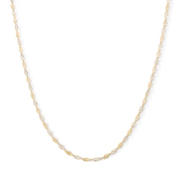 10K Solid Gold Dorica Rope Two-Tone Chain - 18&quot;